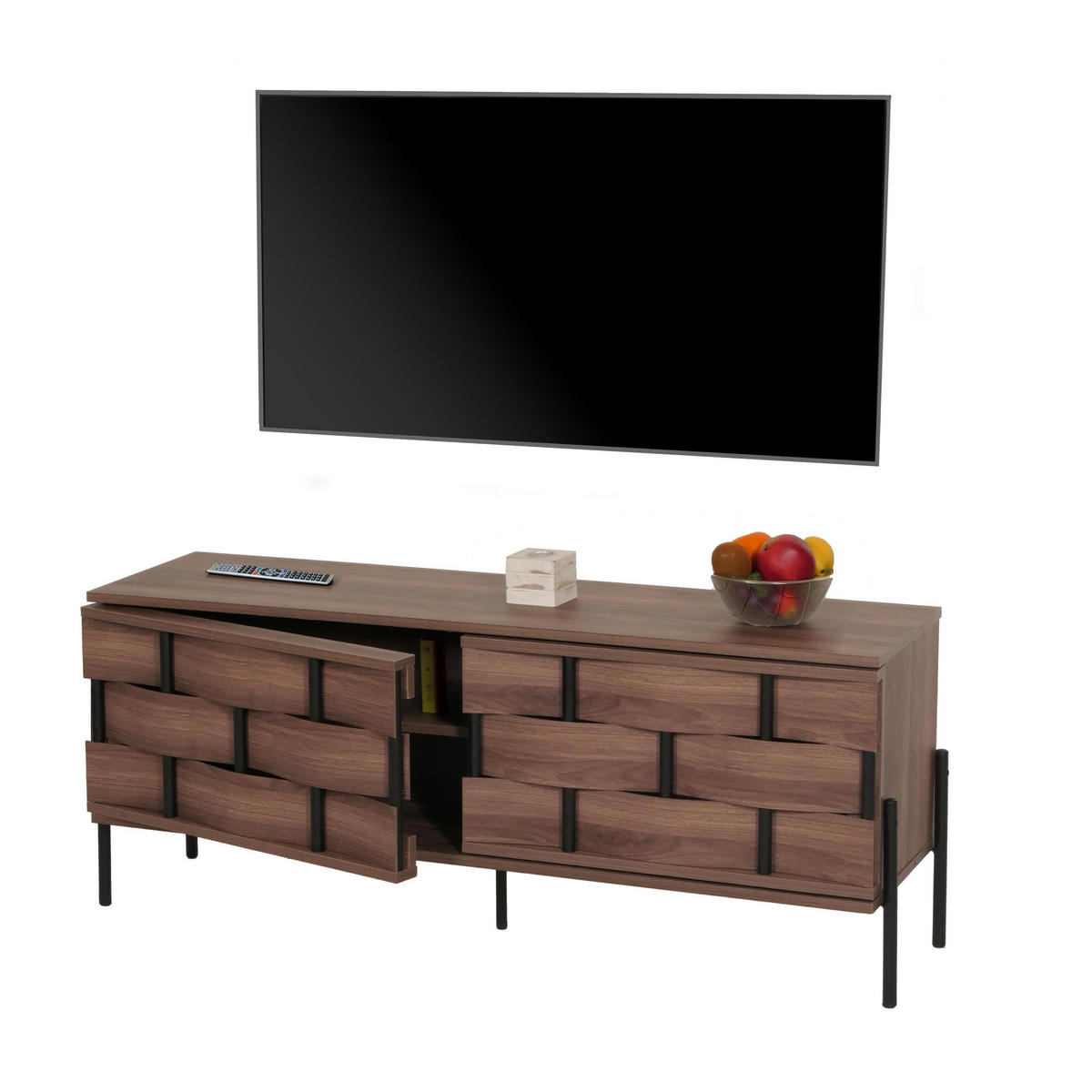 TV-RACK Braun - Braun, Holz (120/51/35cm) - MCW