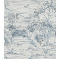 TAPETE Landschaft 53 cm x 10,05 m - Blau, Papier (53/1000cm) - Sanders & Sanders