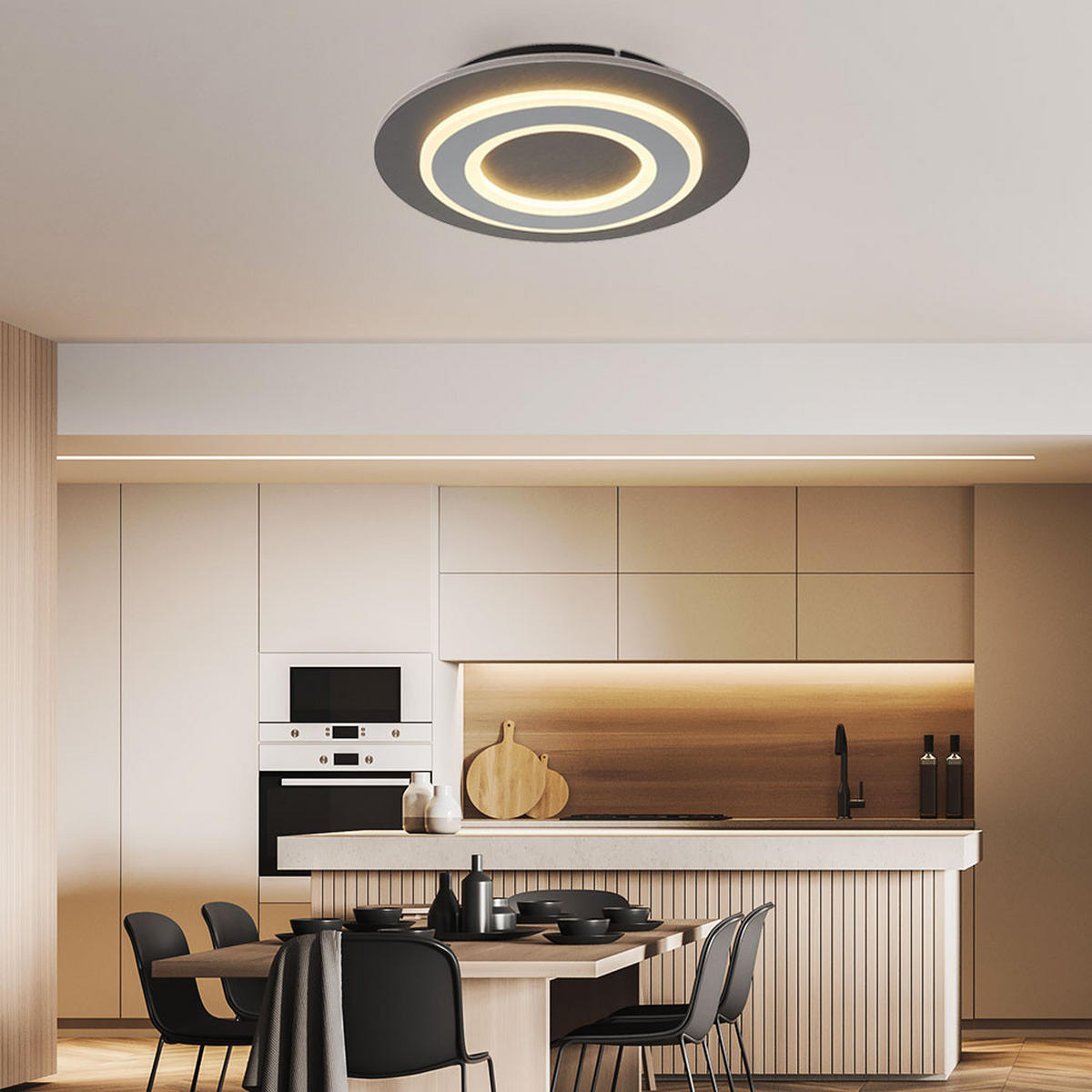 LED DECKENLEUCHTE Jayden Grau Metall - Grau, Metall (32/32/5.5cm) - Globo Lighting