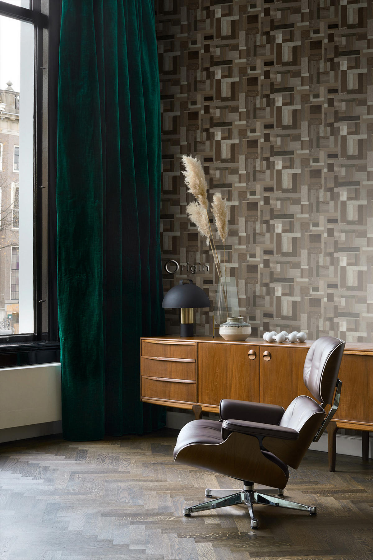 TAPETE Altholz-Motiv 53 cm x 10.05 m - Braun, Papier (53/1000cm) - Origin Wallcoverings
