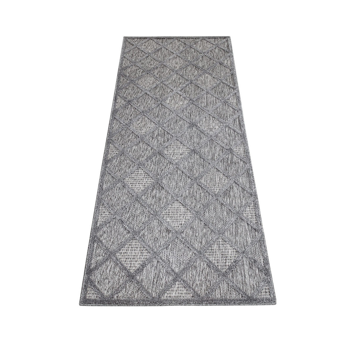 OUTDOOR-TEPPICH Santorini 457 Anthrazit 80x250 cm - Anthrazit, Textil (80/250cm) - carpet city