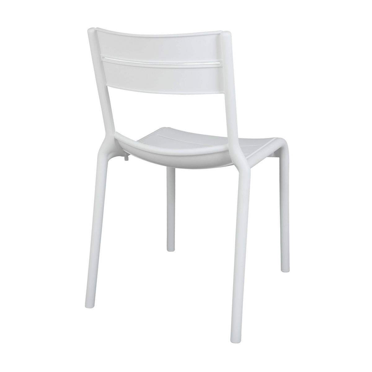 GARTENSTUHL 4-tlg., Weiß - Weiß, Kunststoff (54/50cm) - Oviala