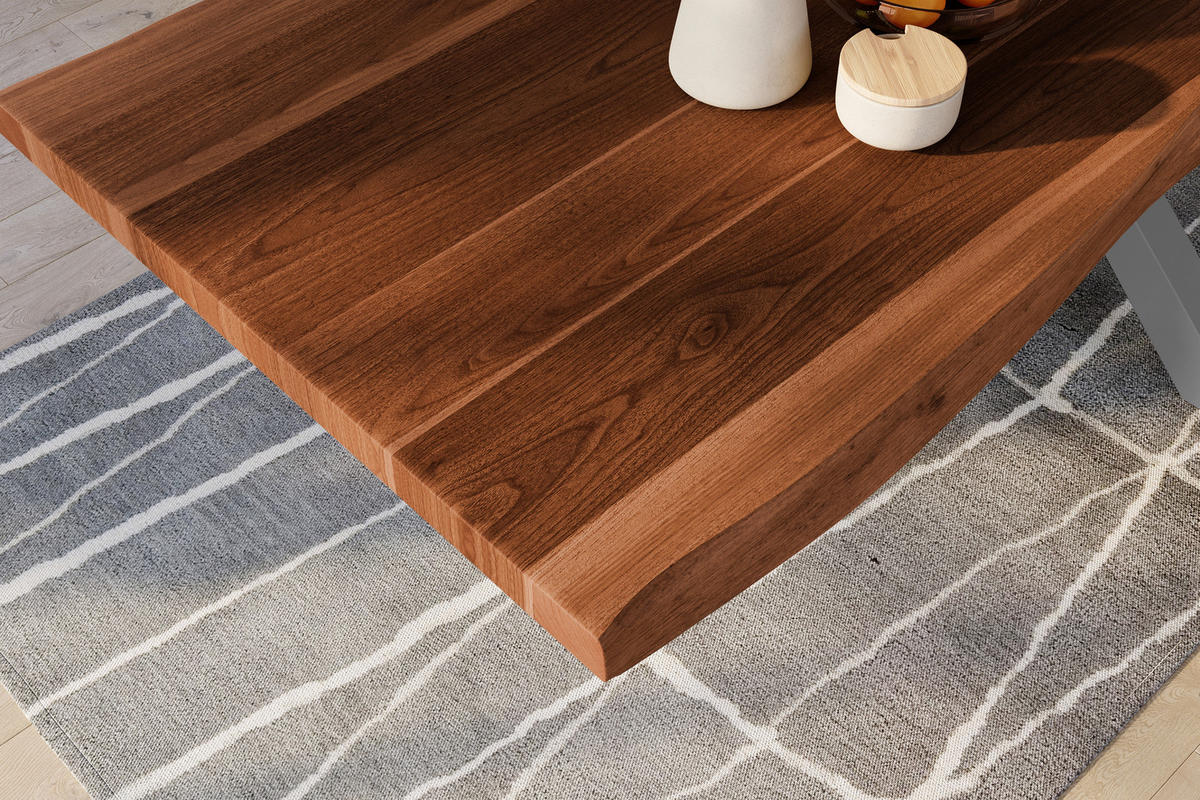 ESSTISCH TITAN - Silberfarben/Braun, Holz (110/280/79cm) - SAM