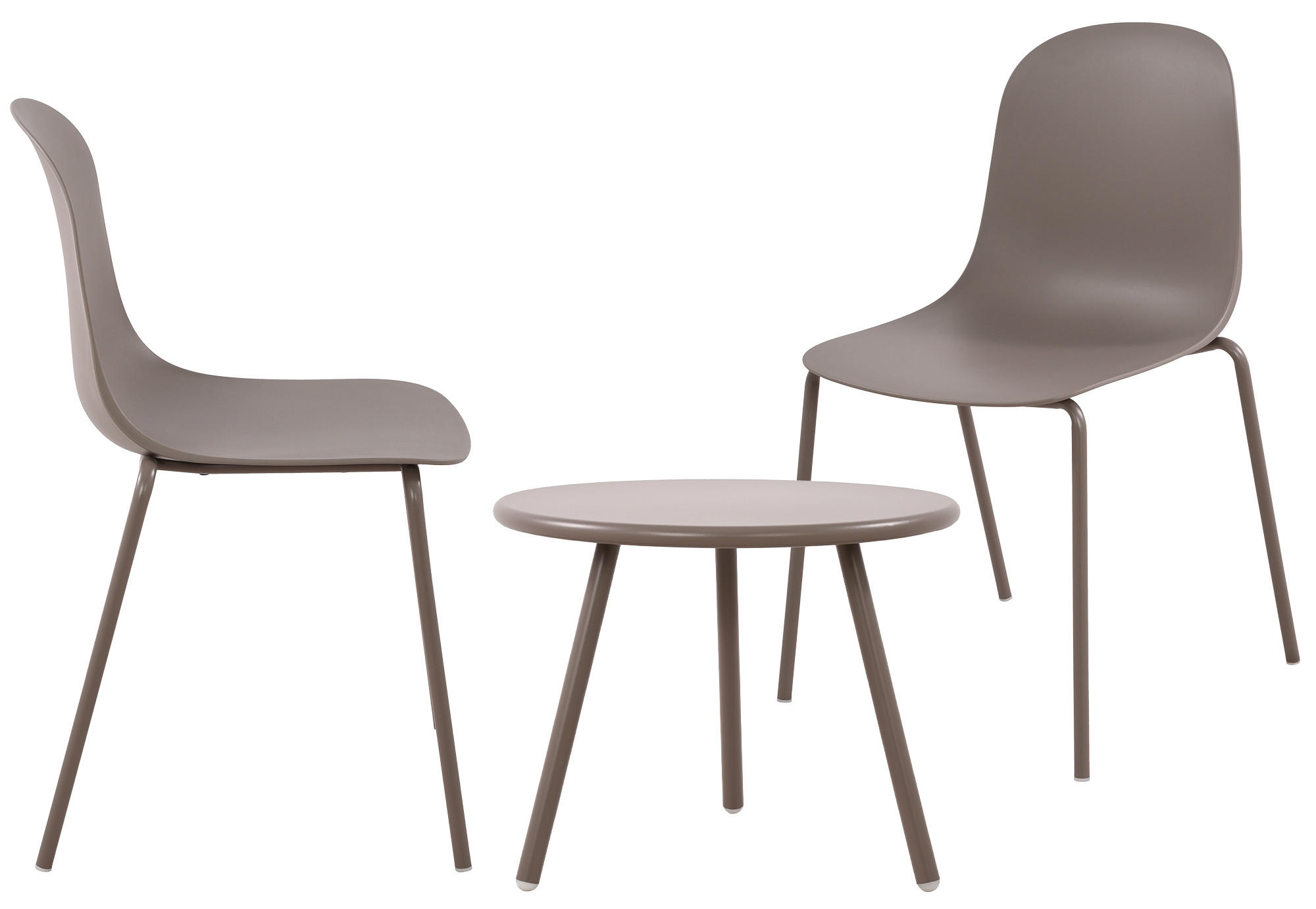 GARTENSITZGRUPPE Kunststoff Taupe - Taupe, Kunststoff - CLP