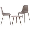 GARTENSITZGRUPPE Kunststoff Taupe - Taupe, Kunststoff - CLP