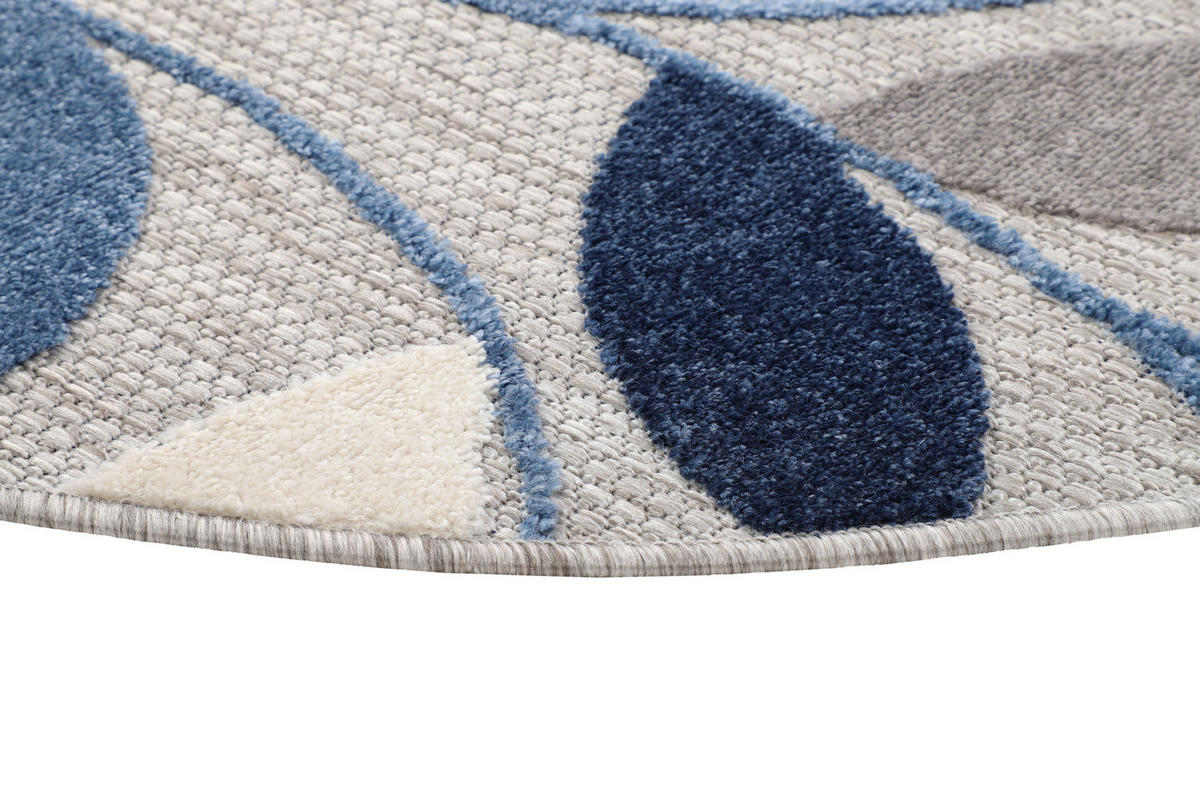 TEPPICH PATIO rund Grau 120/120 cm - Grau, Textil (120/120cm) - Tapiso