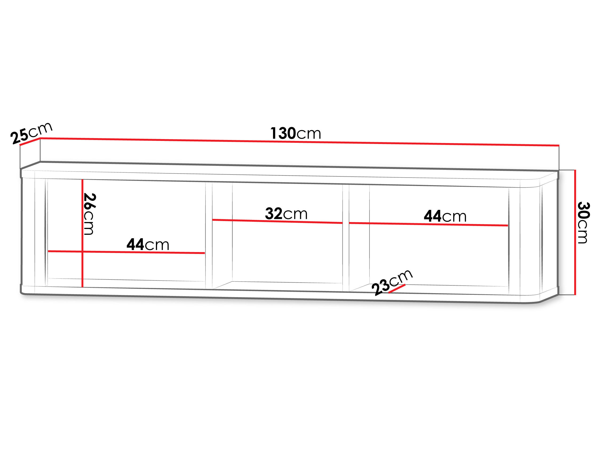 WANDREGAL Marly RE20 - Kaschmir/Grau, Holzwerkstoff (130/30/25cm) - MIRJAN24