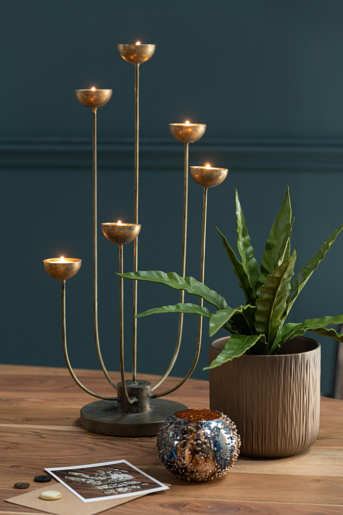 BLUMENTOPF GEN - Keramik - Gold/Kupfer - M - 2er Set - Ø 15 cm - Kupferfarben, Keramik (15/14.5cm) - J-Line
