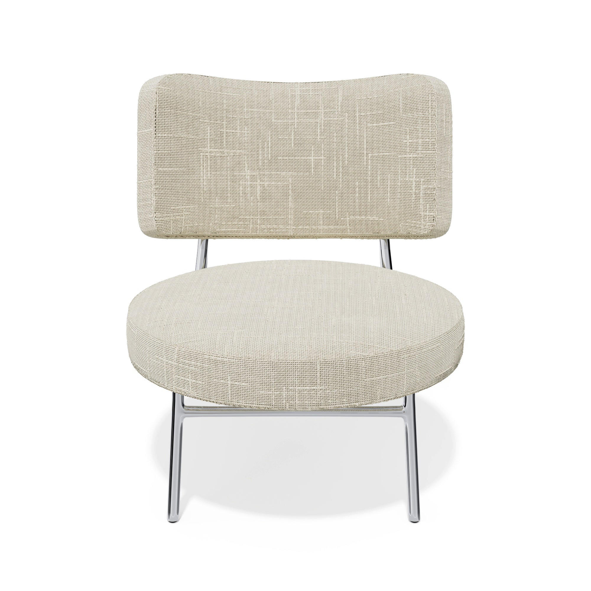 SESSEL Rastervelours 60cm - Creme, Textil (60/70/71cm) - Sia Home