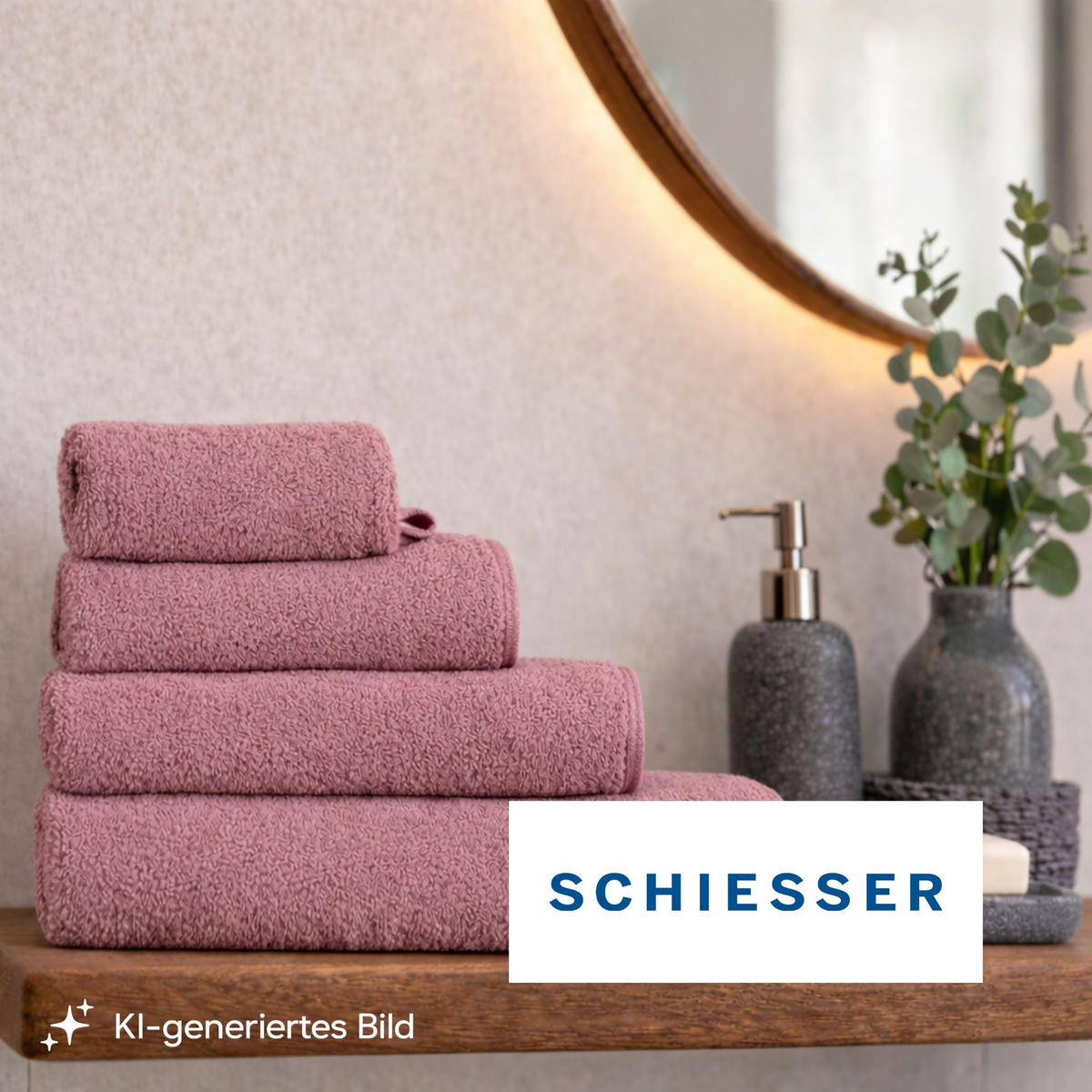 HANDTUCHSET Milano - 4-teilig - 50x100 cm - Malve - Mauve, Textil (50/100cm) - SCHIESSER