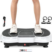VIBRATIONSPLATTE für Zuhause – 99 Intensitätsstufen, Ganzkörpertraining, Muskelaufbau - Weiß, Kunststoff (43/19/59cm) - Kaket