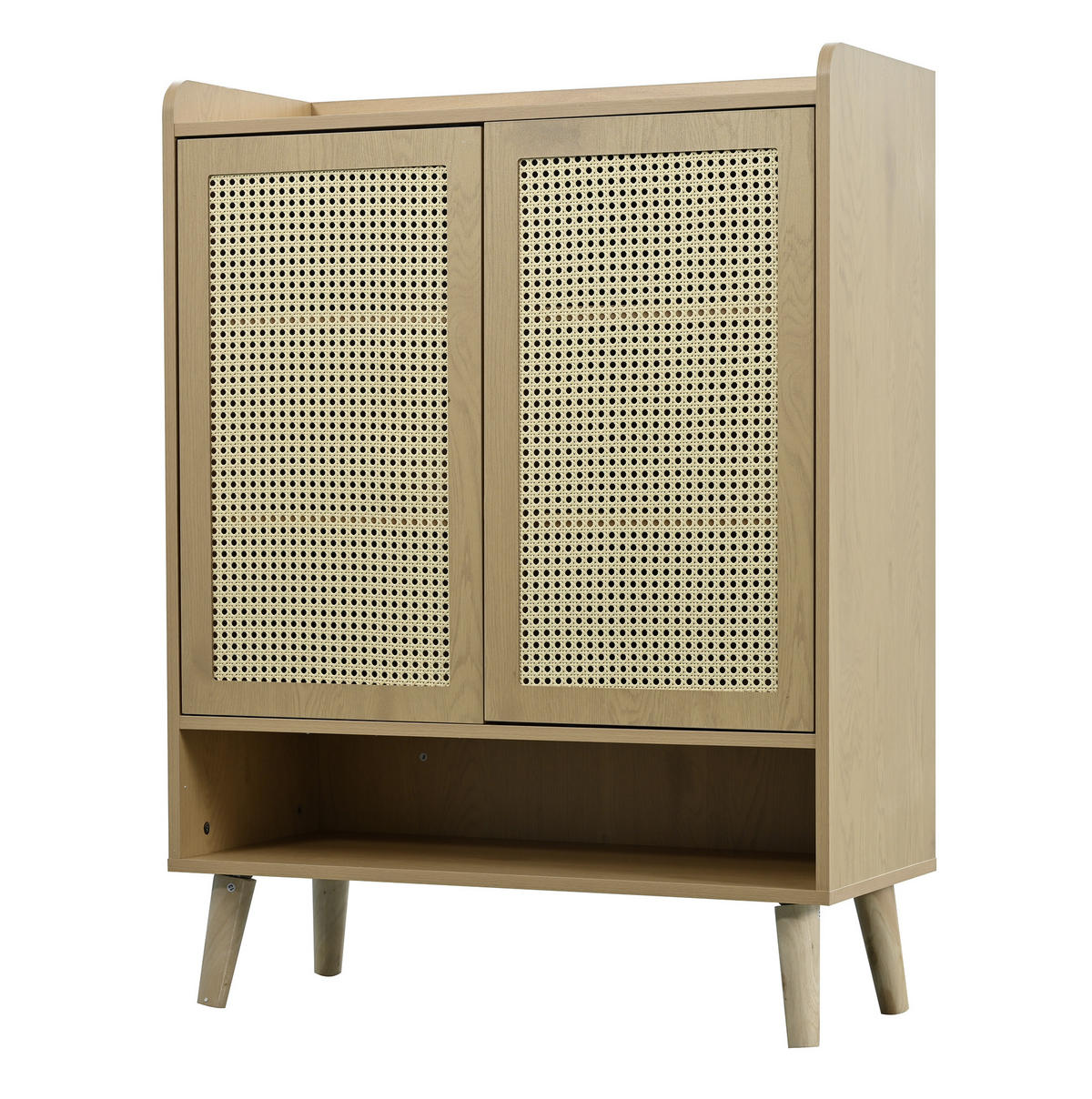 SCHUHSCHRANK 80/105/35 cm Eichefarben aus Spanplatte mit Push-to-Open - Naturfarben, Holzwerkstoff (80/105/35cm) - OKMYHOME