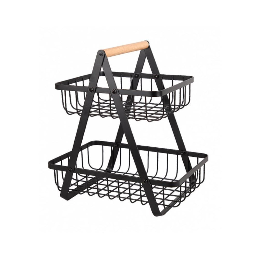 ETAGERE Schwarz 27/17/29 cm E8084 - Schwarz, Metall (29cm) - Elitehoff