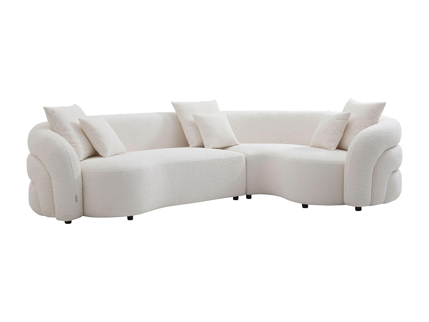 SOFA ohne Schlafmöglichkeit - 5 Personen-Sitzer - Stoff - Weiß - - Weiß, Textil (290/73/200cm) - Vente-Unique