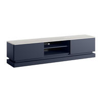 TV-BOARD - 190 cm x 40 cm - Holz, Platte - Marineblau, Weiß - DEVIKA - Dunkelblau/Weiß, Holz (190/44/40cm) - Vente-Unique