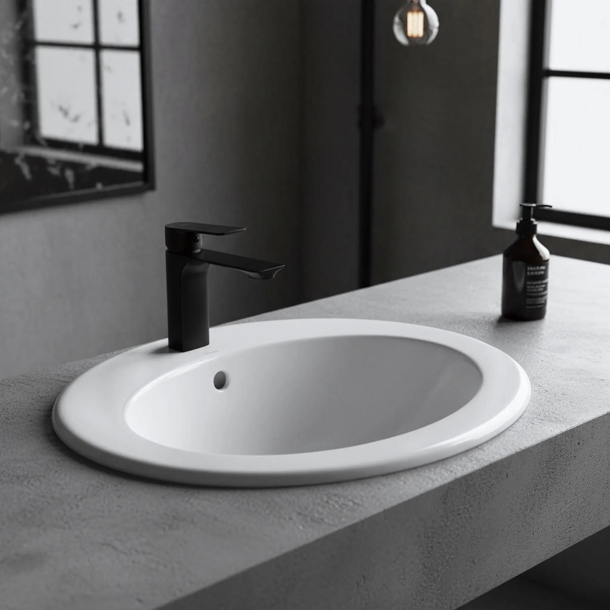 EINBAUWASCHBECKEN Rea Dalia - Weiß, Keramik (46/20/51.5cm) - REA