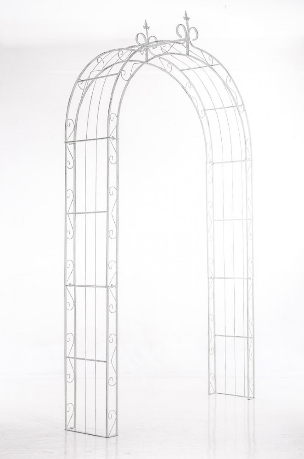 ROSENBOGEN Metall Antik Weiß - Weiß, Metall (148/260/34.5cm) - CLP