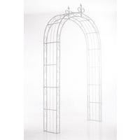 ROSENBOGEN Metall Antik Weiß - Weiß, Metall (148/260/34.5cm) - CLP