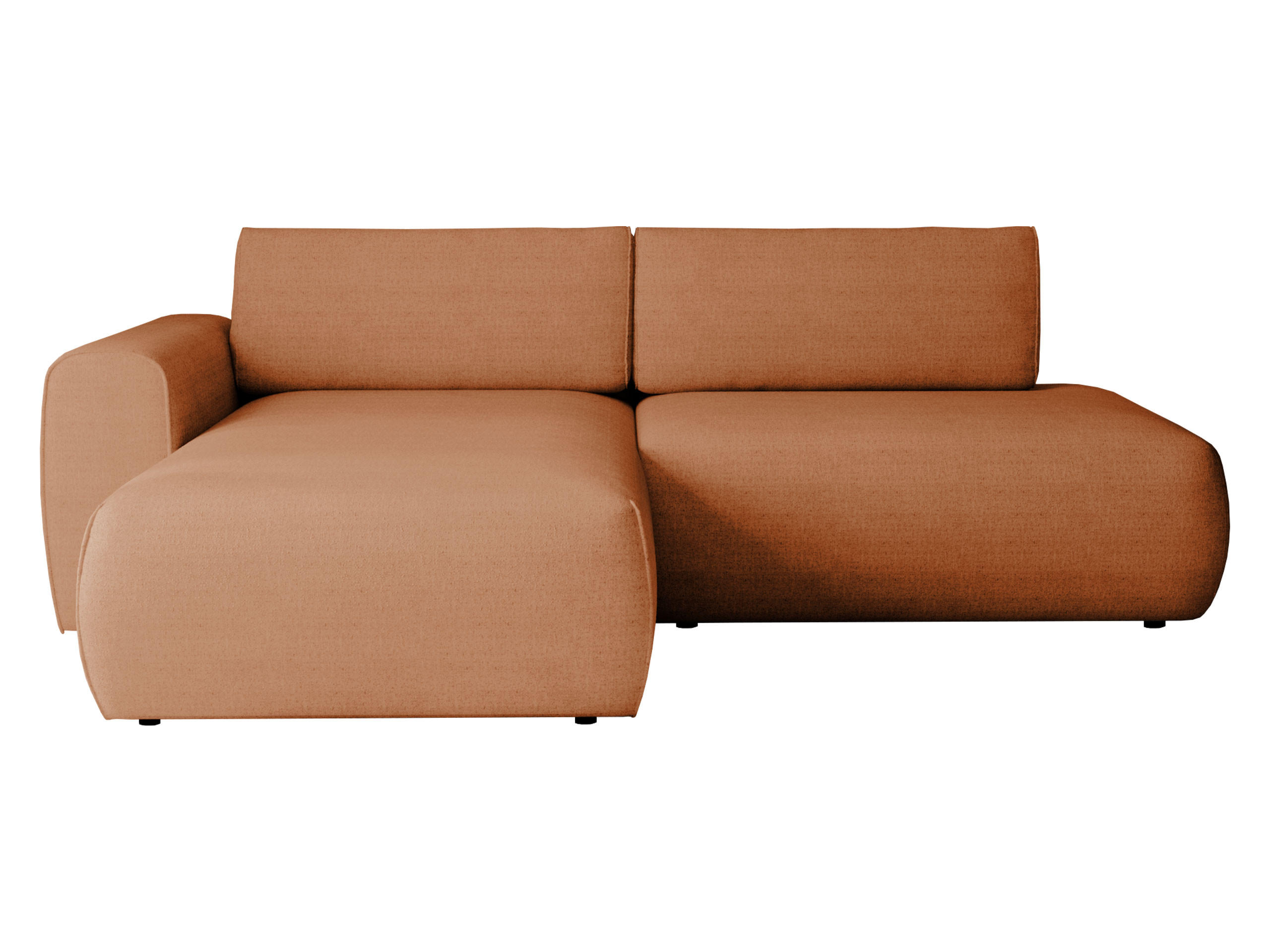ECKSOFA Mila - Schwarz/Bronzefarben, Holzwerkstoff/Kunststoff (256/164cm) - MIRJAN24