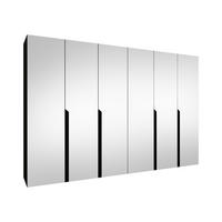 DREHTÜRENSCHRANK Mila III 300 - Schwarz, Holzwerkstoff/Kunststoff (300/202/52cm) - MIRJAN24