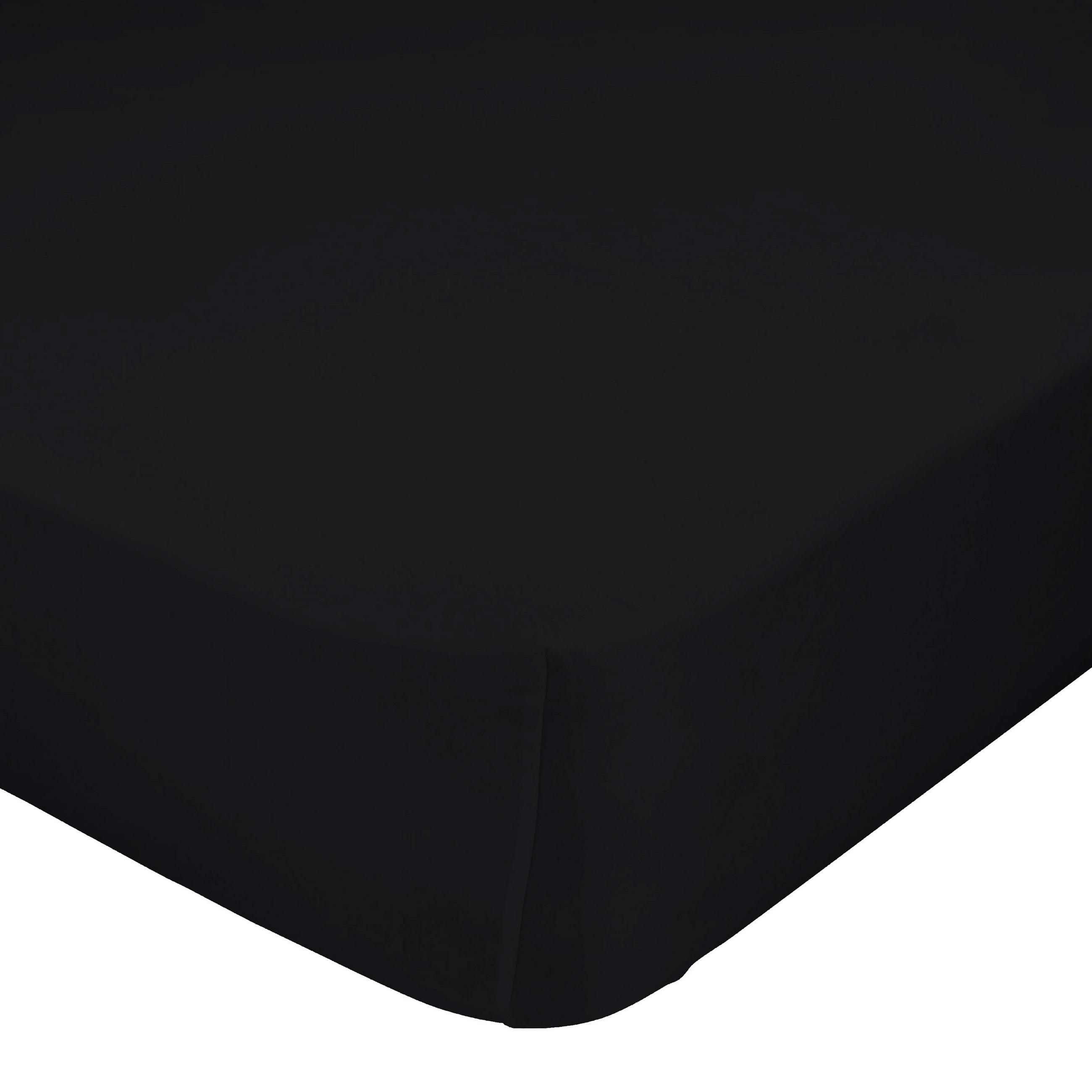 SPANNBETTTUCH basic 200x200x32 cm schwarz - Schwarz, Textil (200/200cm) - Happy Friday