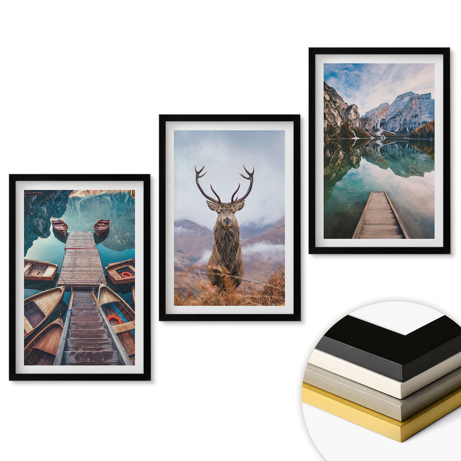 ArtPrintCave Wandbilder Schwarz 40x60 cm