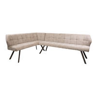 EETKAMERBANKEN Raster Beige 150/230/81 cm - Beige, Textil (230/81/150cm) - Hoyz Collection