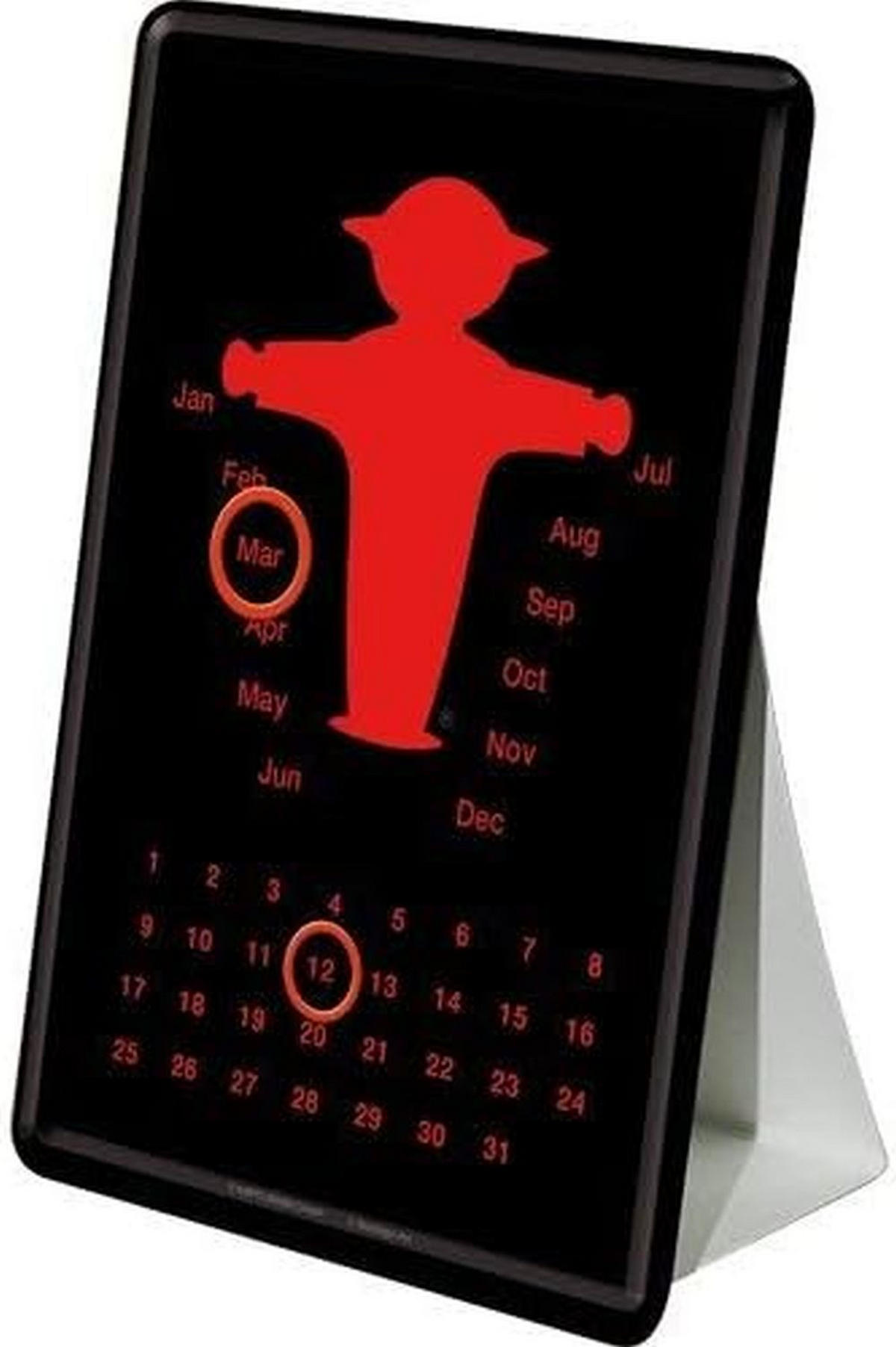 MINIBLECHSCHILD 10/14 cm Tischkalender Ampelmann rot - Multicolor, Metall (10/14/0.1cm) - Nostalgic-Art