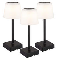 TISCHLEUCHTE XAYDEN Aluminium Schwarz, LED, Akku, 3er Set - Schwarz, Metall (8.5/8.5/25.5cm) - Globo Lighting