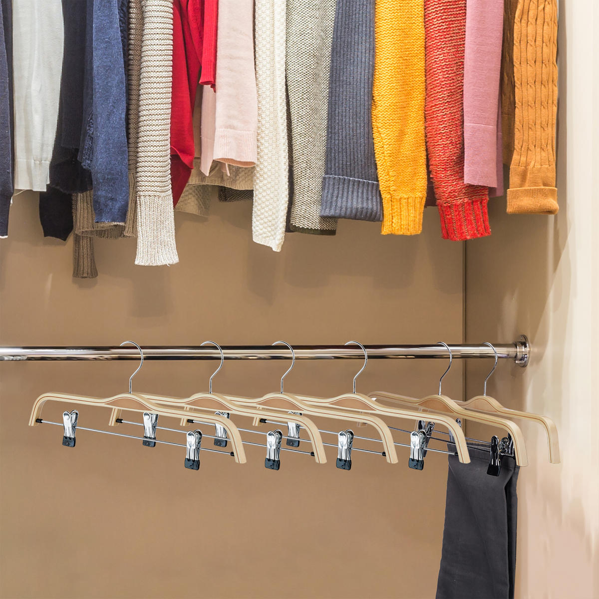 12XVEŠIAKY na nohavice - viacfarebná, kov/drevo (2.5cm) - Relaxdays