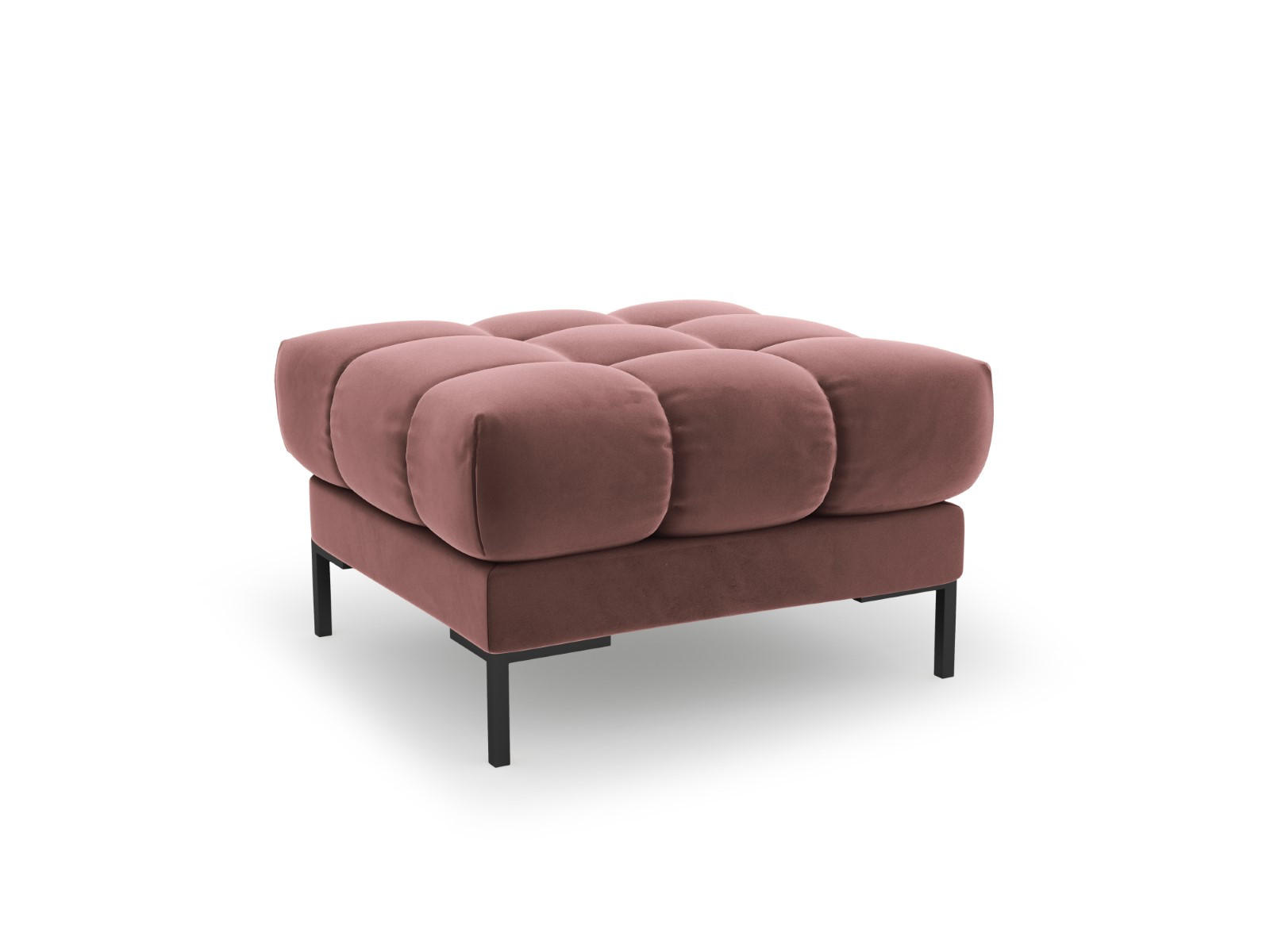 POUF Mamaia aus Samt rosa - Pink, Textil (60/41/60cm) - Micadoni