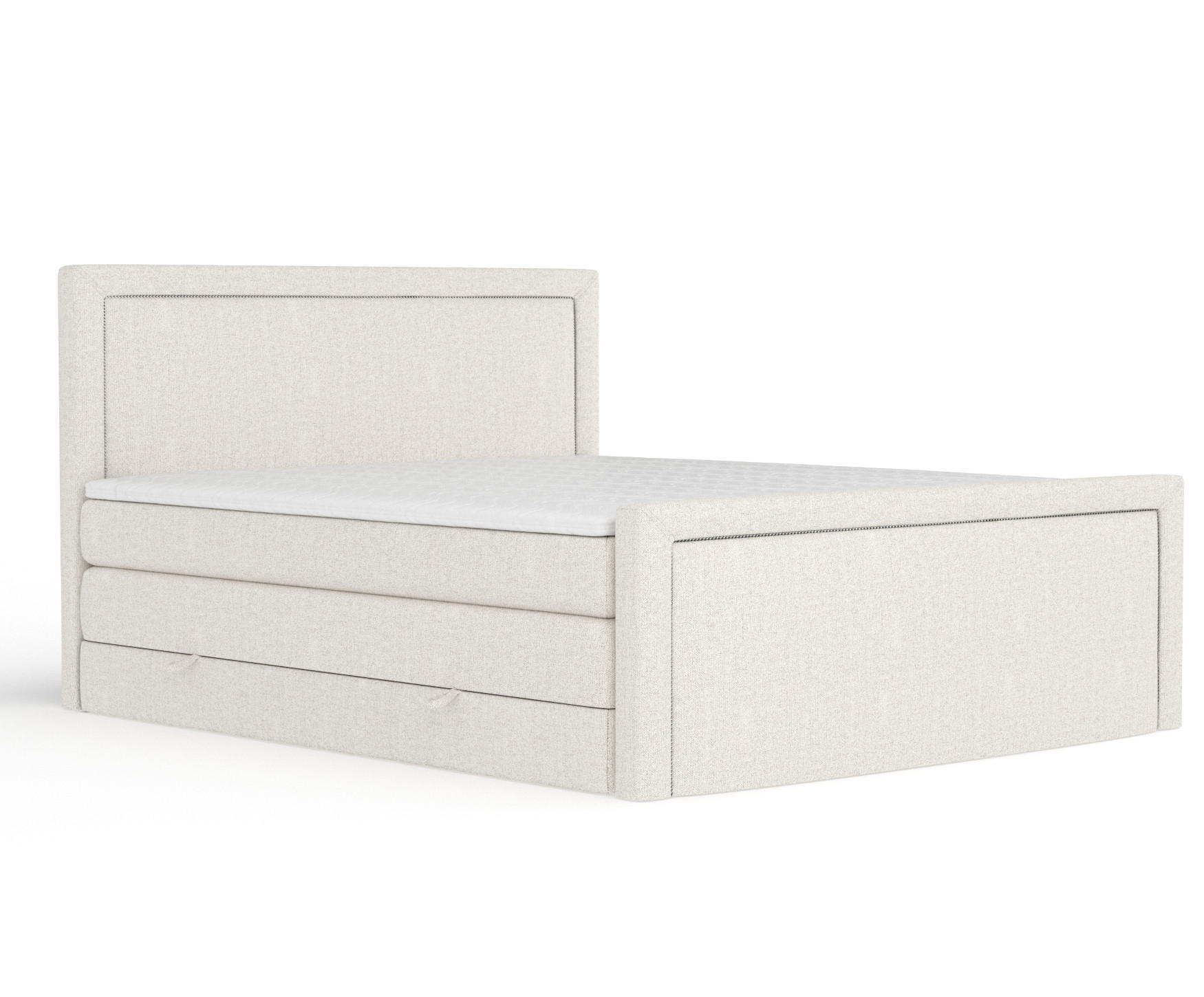 BOXSPRINGBETT Lavenda Beige 160/200 cm - Beige/Schwarz, Holz/Holzwerkstoff (160/200cm) - Maison de Reve