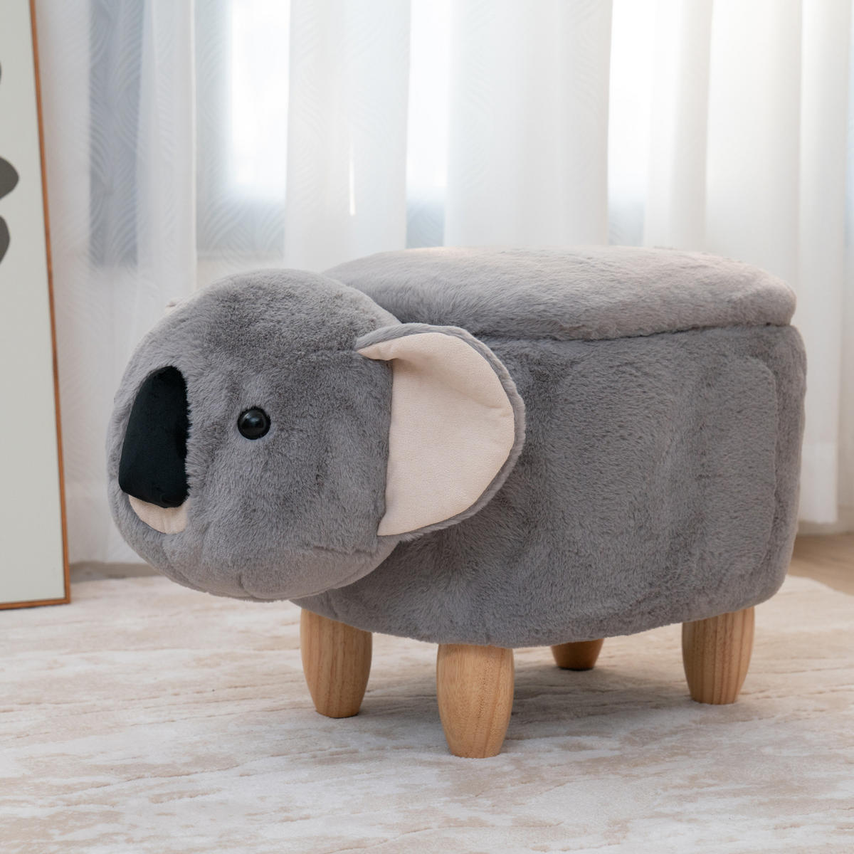 TIERHOCKER KOALA - Grau, Textil (32/37/57cm) - SVITA