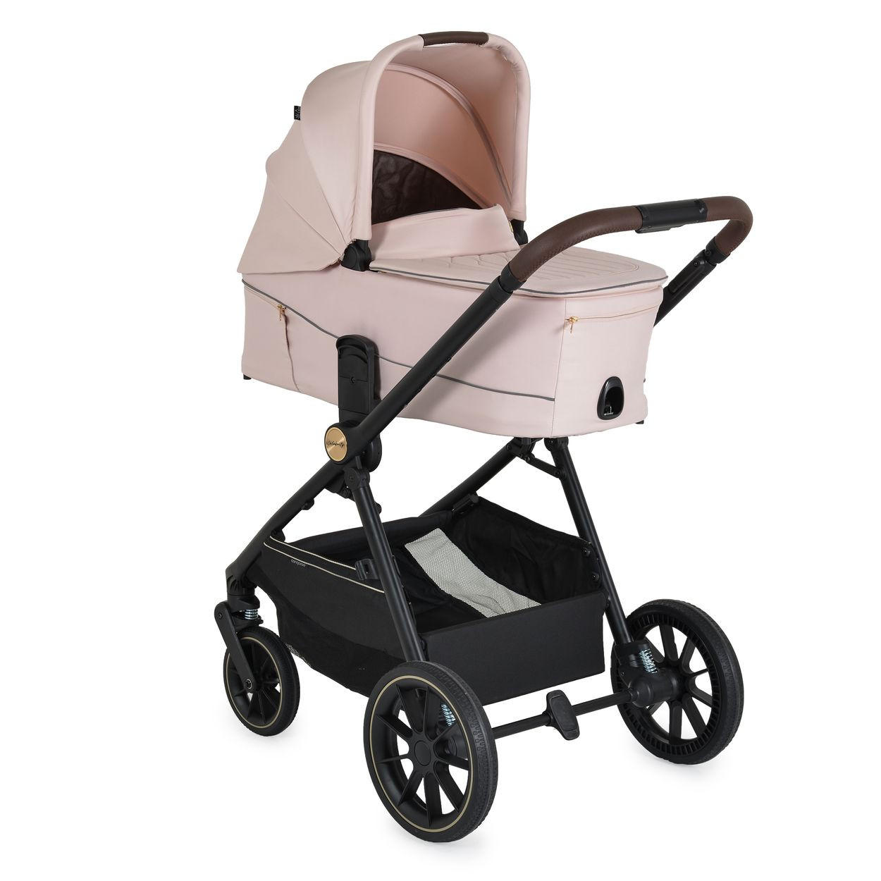 KOMBIKINDERWAGEN 2 in 1 Celebrity rosa Stoßdämpfer PU-Rollen Wickeltasche - Rosa, Metall (96/60/100cm) - Cangaroo