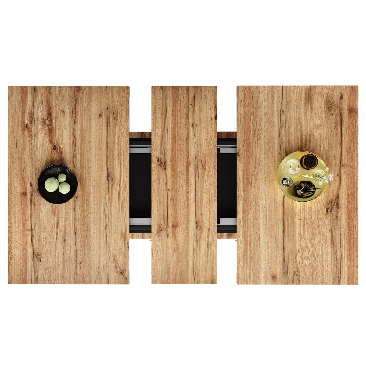 ESSTISCH Teleskoptisch 140/70/76 cm schwarz aus MDF mit flexibel verlängerbarer Tischplatte - Schwarz, Holzwerkstoff (140/70/76cm) - OKWISH