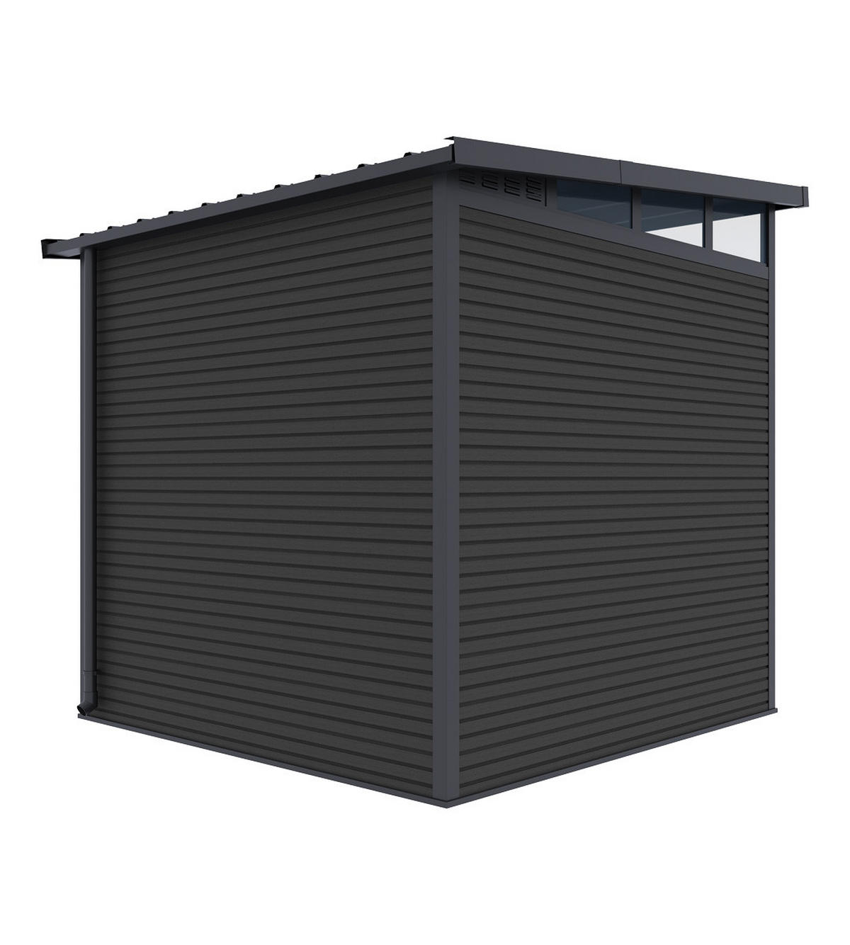 GARTENHAUS Aluminium WPC 218/218/226 cm Anthrazit - Anthrazit, Metall (218/226/218cm) - WEIDE