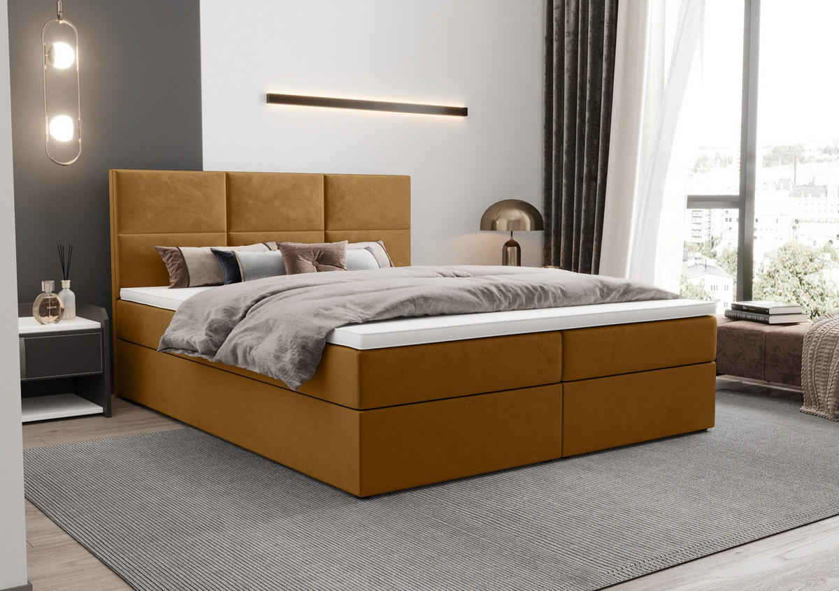 BOXBETT Mallorca Senf 140x200 cm - Currygelb, Textil (140/200cm) - B&B Home