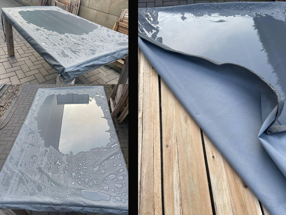 ABDECKUNGEN zu Holztischen 160x90cm - Grau, Textil (90/7/160cm) - QUICK STAR