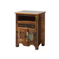 NACHTTISCH Altholz 55x40x75 mehrfarbig lackiert NATURE OF SPIRIT #132 - Multicolor, Holz (55/75/40cm) - Massivmoebel24