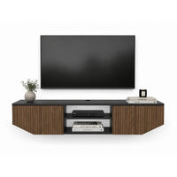 HÄNGENDE TV Einheit Hera Schwarz Alina - Schwarz, Holzwerkstoff (30/12.5/150cm) - Decorotika