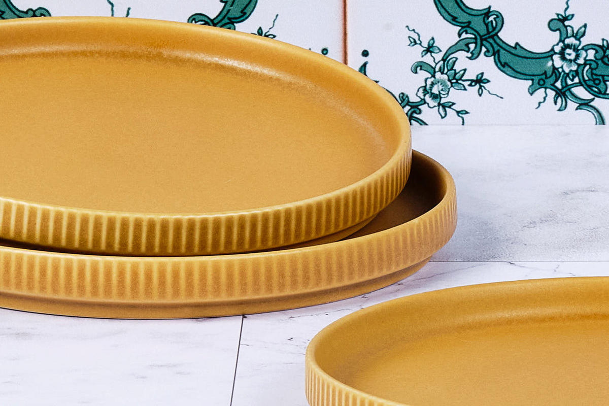 TELLER Scandi Ø16,5cm - 4er-Set - Ocre - Gelb, Keramik (16.5cm) - Björn