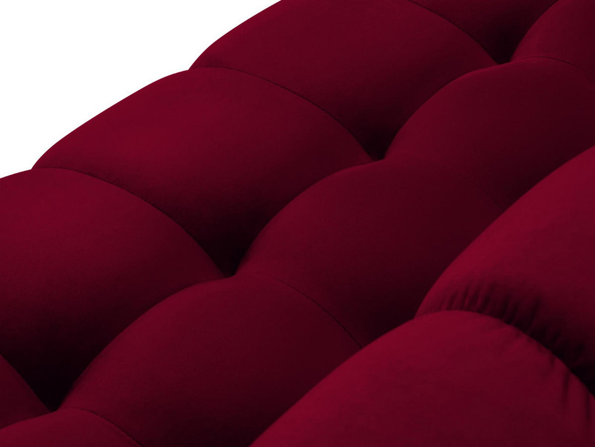 ECKSOFA rechts Mamaia aus Samt rot 5 Sitzplätze - Rot, Textil (185/293cm) - Micadoni