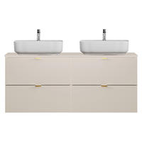 WASCHTISCH Durango-56 - Beige, Holzwerkstoff (121/66/47cm) - Lomado