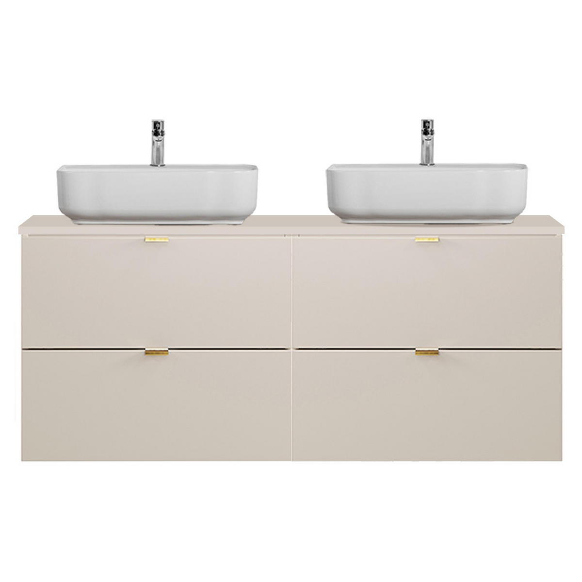WASCHTISCH Durango-56 - Beige, Holzwerkstoff (121/66/47cm) - Lomado