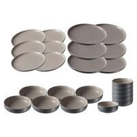 TELLER UND SCHALENSET Jasper grau 24er Set - Grau, Keramik (1/1/1cm) - Ritzenhoff Breker