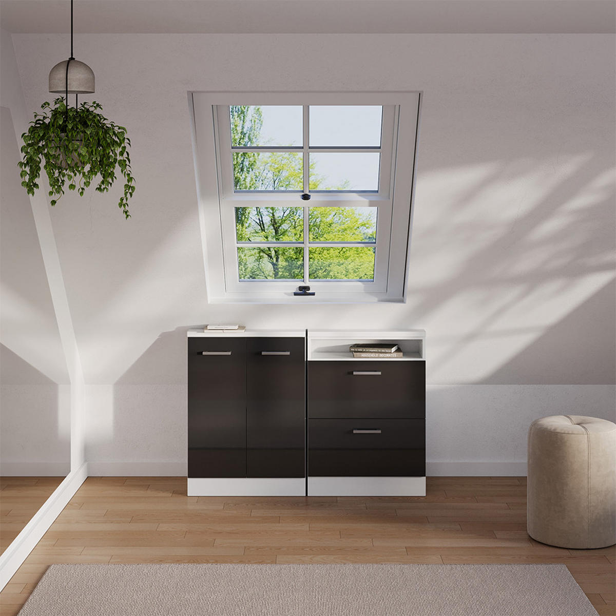 DACHSCHRÄGENSCHRANK Rion Sonoma mit 2 Türen - Sonoma Eiche, Holzwerkstoff (60/81.6/46cm) - Vicco