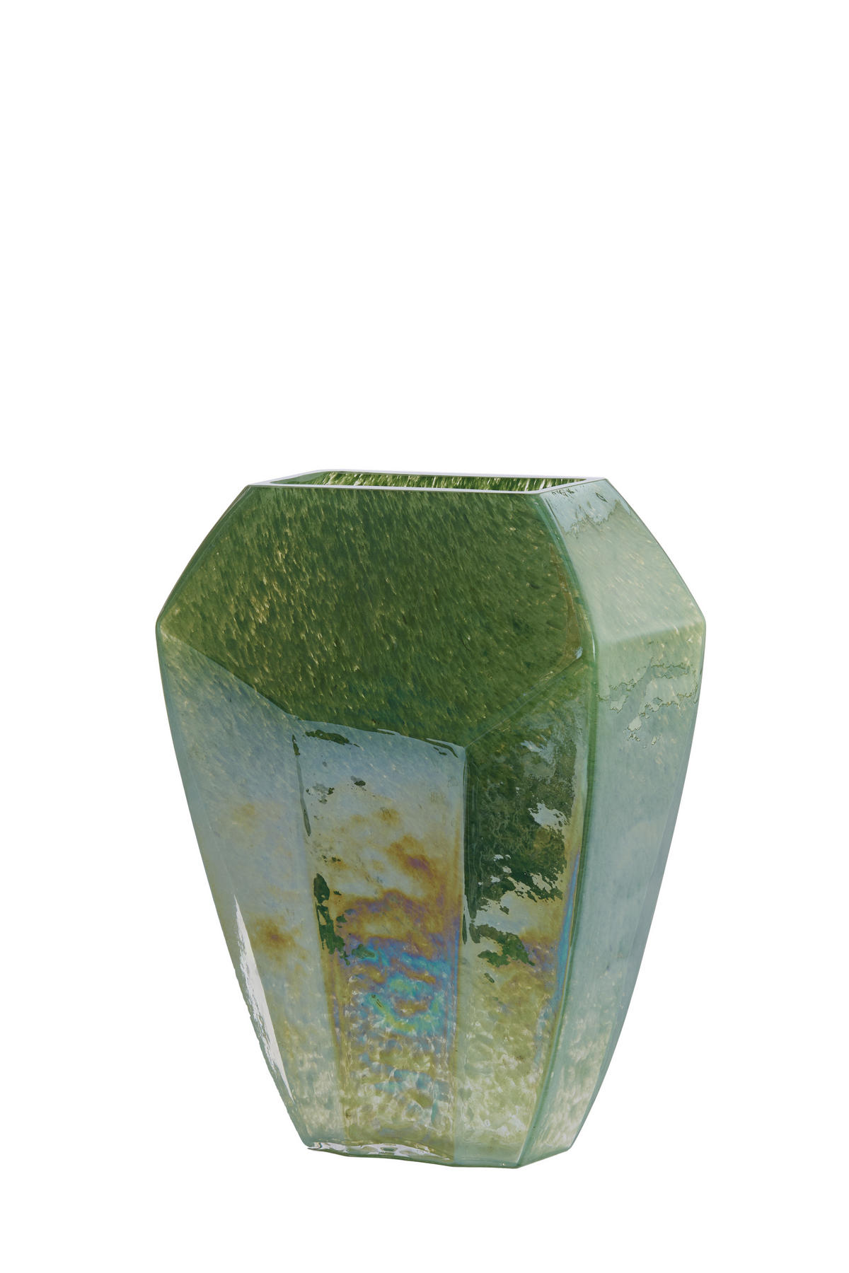 VAZE Vionna Grün 25/12.5/33.5 cm - Smaragdgrün, Glas (33.5cm) - Light & Living