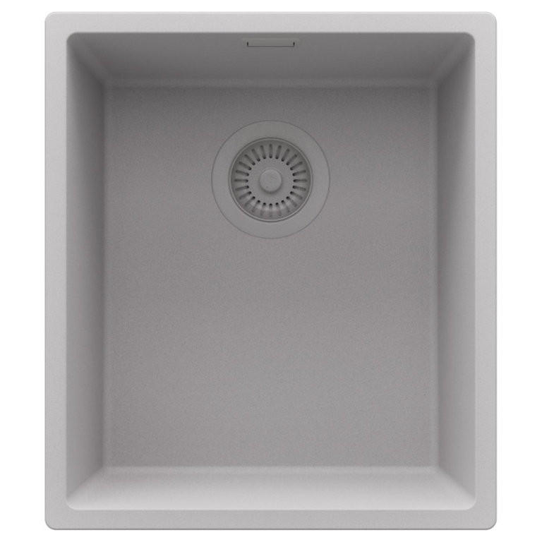 UNTERBAUSPÜLE GRANIT London, 2-er set Grau 41/47 cm 1 Becken + Ablauf-Set ab 45er Unterschrank - Grau, Kunststoff (41/20/47cm) - Primagran