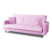 SOFA Luna 213cm im skandinavisches Stil, mit Schlaffunktion und Bettkasten, rosa - Rosa, Kunststoff (213/92/94cm) - Margaret Hadas24