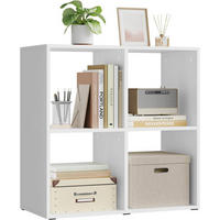 REGALE Bücherregal mit 4 offenen Fächern, 60x60x29 cm, Weiß - Weiß, Holzwerkstoff/Kunststoff (60/60/29cm) - Woltu